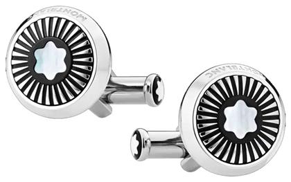 Star Μανικετόκουμπα από Ατσάλι σε Μαύρο Χρώμα Mont Blanc