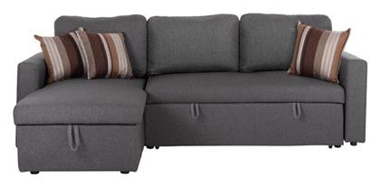 Montreal Γωνιακός Καναπές Κρεβάτι Υφασμάτινος 219x144x80εκ. Γκρι - Woodwell