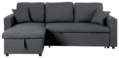 Montreal Γωνιακός Καναπές Κρεβάτι Υφασμάτινος 223x146x83εκ. Ανθρακί - Woodwell