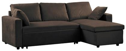 Montreal Γωνιακός Καναπές Κρεβάτι Καφέ 223x146εκ. Woodwell