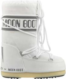 Moon Boot Παιδικές Μπότες Χιονιού με Κορδόνια Λευκές