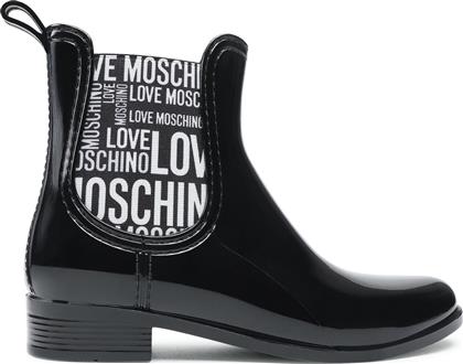 Moschino Κοντές Γυναικείες Γαλότσες Μαύρες από το Tsakiris Mallas