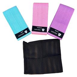 Fitness Mini Loop Bands Σετ 3τμχ Πολύχρωμα MotivationPro