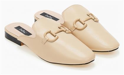 Mules με διακοσμητικό σχέδιο - Μπεζ - Issue Fashion