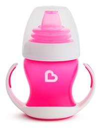 Gentle First Cup Εκπαιδευτικό Μπιμπερό Πλαστικό με Λαβές Ροζ για 4m+ 118ml Munchkin