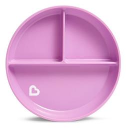 Παιδικό Πιάτο Φαγητού Stay Put από Πλαστικό Light Purple Munchkin