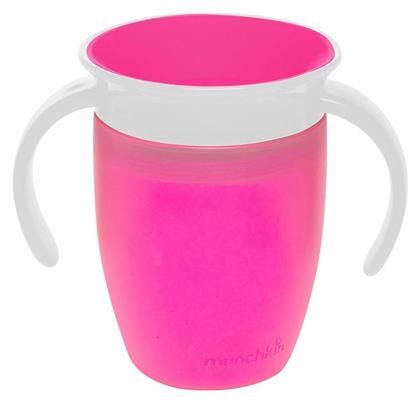 Παιδικό Ποτηράκι Miracle 360° από Πλαστικό Φούξια 207ml για 6m+ Munchkin