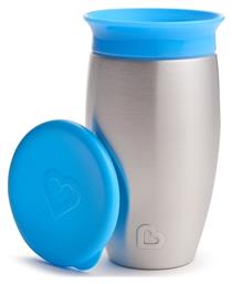 Παιδικό Ποτηράκι ''Miracle Stainless Steel 360°'' από Μέταλλο Μπλε 296ml για 12m+ Munchkin
