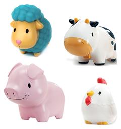 Squirtin' Barnyard Friends Μπουγελόφατσες για 9+ Μηνών 4τμχ Munchkin
