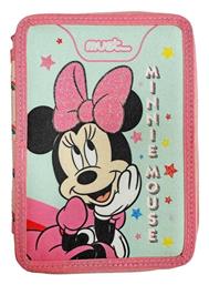 Disney Minnie Mοuse Κασετίνα Γεμάτη με 2 Θήκες Ροζ Must