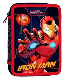 Iron Man Κασετίνα Γεμάτη με 2 Θήκες Μπλε Must