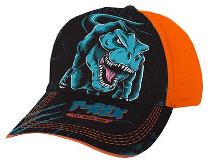 Παιδικό Καπέλο Jockey Υφασμάτινο Dinosaur T-rex Πορτοκαλί Must
