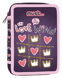 Love Wins Κασετίνα Γεμάτη Μωβ Must Team