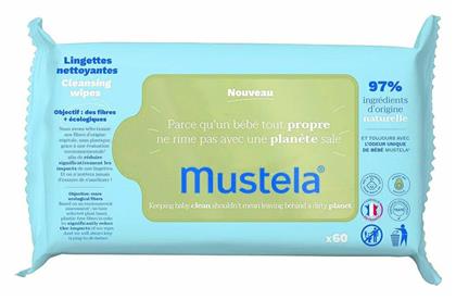 Eco Natural Fiber Avocado Μωρομάντηλα 60τμχ Mustela