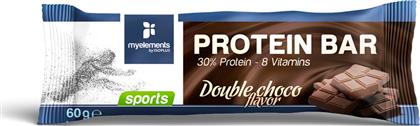 My Elements Sports Μπάρα με 30% Πρωτεΐνη & Γεύση Double Chocolate 60gr