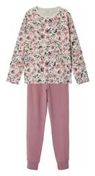 Παιδική Πιτζάμα Χειμωνιάτικη Βαμβακερή Ροζ Name It