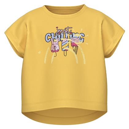 Παιδικό Crop Top Κοντομάνικο μουσταρδί Name It