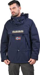Napapijri Pullover Navy Μπλε Skidoo Hooded Μπουφάν Με Επένδυση & Κουκούλα από το Cosmossport