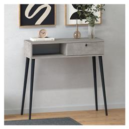 Napoli Κονσόλα Ξύλινη Γκρι Ρετρό Μ90xΠ29xΥ88εκ. Megapap