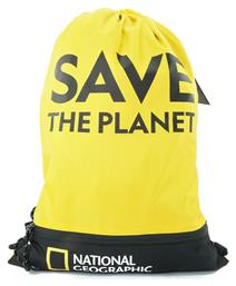 Save The Planet Τσάντα Πλάτης Γυμναστηρίου Κίτρινη National Geographic
