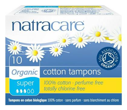 Natracare Organic Cotton Tampons Super για Αυξημένη Ροή 10τμχ - At Life