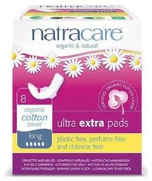 Natracare Ultra Extra Long Σερβιέτες με Φτερά για Αυξημένη Ροή 5 Σταγόνες 8τμχ - At Life