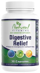 Digestive Relief 30 κάψουλες Natural Vitamins