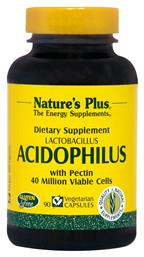 Nature's Plus Acidophilus με Προβιοτικά και Πρεβιοτικά 90 φυτικές κάψουλες - Natures Plus