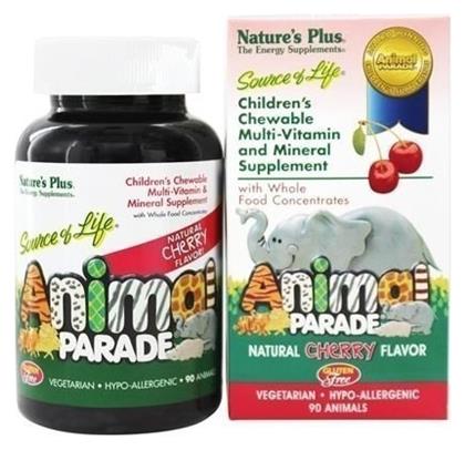 Nature's Plus Animal Parade-Cherry Πολυβιταμίνη Κεράσι 90 μασώμενες ταμπλέτες - Natures Plus
