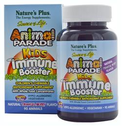 Nature's Plus Animal Parade Kids Immune Booster Πολυβιταμίνη Tropical Berry 90 μασώμενες ταμπλέτες - Natures Plus
