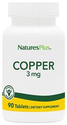 Nature's Plus Copper 3mg 90 ταμπλέτες - Natures Plus