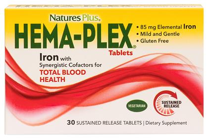 Nature's Plus Hema-Plex Iron with Synergistic Factors 30 ταμπλέτες - Natures Plus