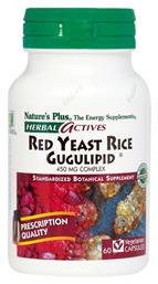 Nature's Plus Herbal Actives Red Yeast Rice Gugulipid 60 φυτικές κάψουλες - Natures Plus
