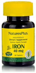 Nature's Plus Iron 40mg 90 ταμπλέτες από το Pharm24