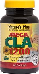 Nature's Plus Mega CLA Συμπλήρωμα Διατροφής 1200mg 60 μαλακές κάψουλες