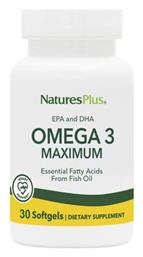 Nature's Plus Omega 3 Maximum Ιχθυέλαιο 30 μαλακές κάψουλες - Natures Plus