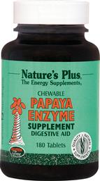 Nature's Plus Papaya Enzyme χωρίς Γλουτένη 180 μασώμενες ταμπλέτες από το Pharm24