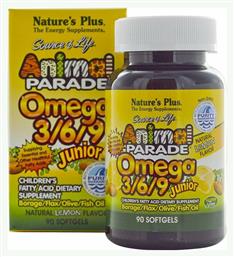 Nature's Plus Source Of Life Animal Parade Omega 3 6 9 Junior 90 μαλακές κάψουλες - Natures Plus