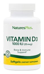 Nature's Plus Vitamin D3 Βιταμίνη για το Ανοσοποιητικό 1000iu 30 μαλακές κάψουλες - Natures Plus