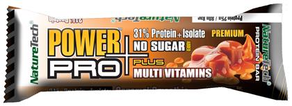 Power Pro Plus Multi Vitamins Μπάρα με 31% Πρωτεΐνη & Γεύση Caramel Smoothie 80gr NatureTech