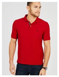 Nautica Performance Ανδρικό T-shirt Κοντομάνικο Polo Κόκκινο από το Notos