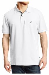 Performance Ανδρικό T-shirt Κοντομάνικο Polo Λευκό Nautica