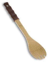 Bamboo Ρηχή Κουτάλα Κουζίνας Ξύλινη Μπεζ 30.5cm 2τμχ Nava