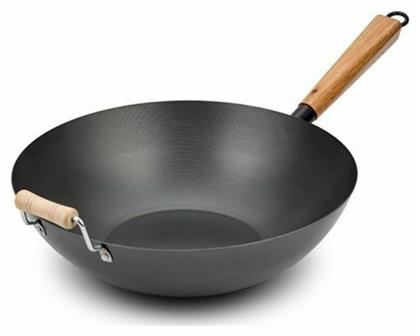 Cantonese 35cm Wok από Ανοξείδωτο Ατσάλι με Αντικολλητική Επίστρωση Nava