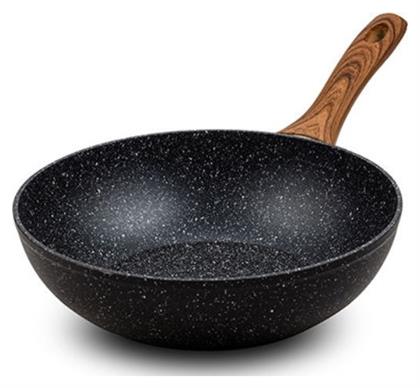 Nature Stone 28cm Wok Αλουμινίου με Αντικολλητική Επίστρωση Nava