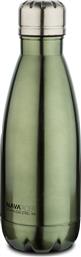 Nava Travel Bottle Μπουκάλι Θερμός Stainless Steel Vacuum σε Πράσινο χρώμα 0.35lt