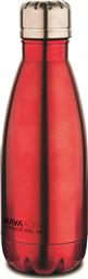 Nava Travel Bottle Μπουκάλι Θερμός Stainless Steel Vacuum σε Κόκκινο χρώμα 0.35lt