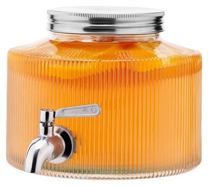 Διανεμητής Ποτού Drink Dispenser Γυάλινος με Βρυσάκι 2.7lt Navaris