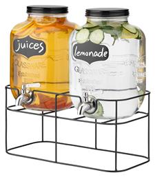 Διανεμητής Ποτού Drink Dispenser Γυάλινος με Βρυσάκι 5lt Navaris