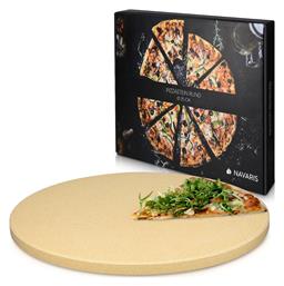 Πλάκα Ψησίματος Πίτσας με Πέτρινη Λεία Επιφάνεια 35x35x1.5εκ. Navaris